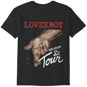 Loverboy Get Lucky Tour T-Shirt Vintage Rock Band Racerback Tee 73